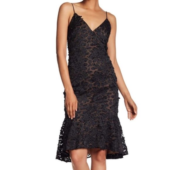 Vera Wang Women's 3D Floral Applique Slip Dress 10 - Picture 4 of 7